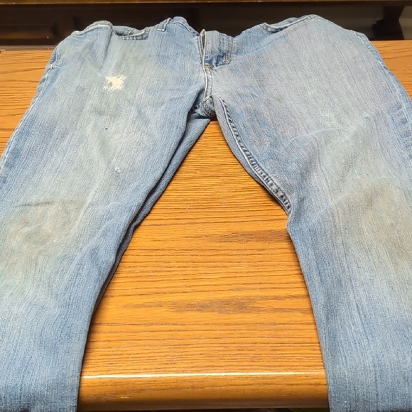 Carhartt Relaxed Fit Light Blue Jeans *Work Worn* - Picture 3 of 10